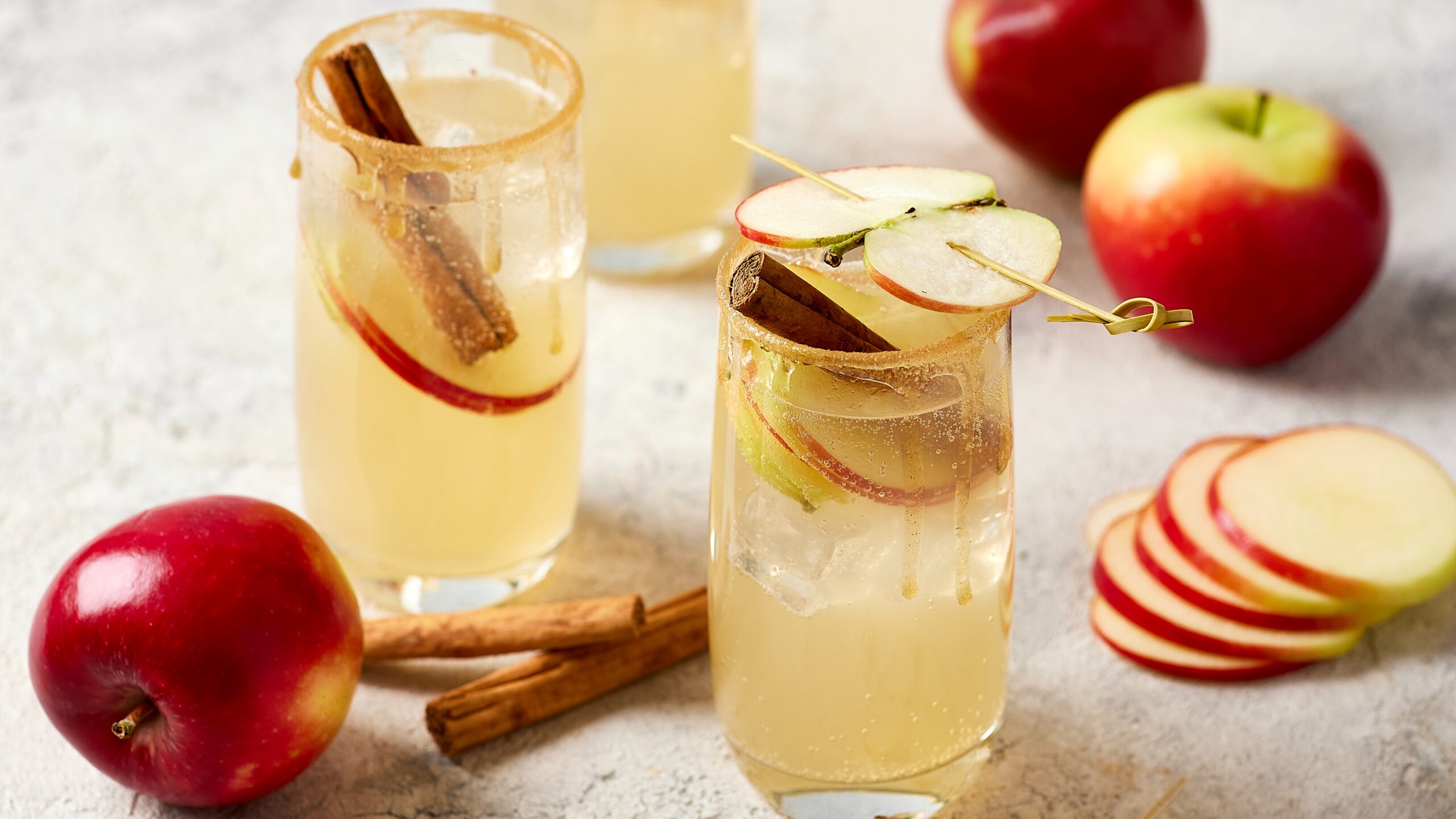 Autumn Apple Fizz Mocktail