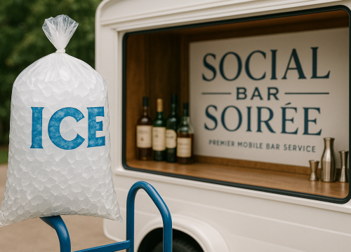 🧊 •	Ice delivery or alcohol pick-up (client provides alcohol)